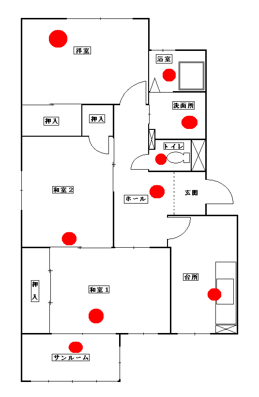 イラスト：御所野元町Bタイプの間取り図