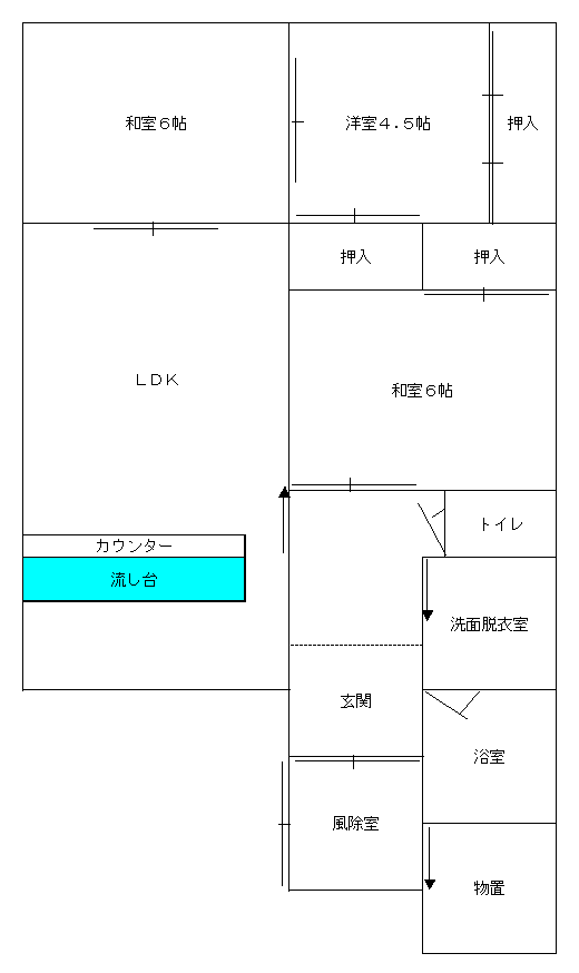 イラスト：松渕Bタイプの間取り図