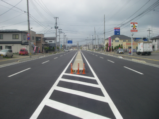 写真：明田外旭川線の整備状況