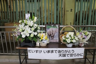 写真：献花台