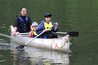 写真:雄物川の自然を満喫