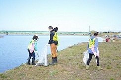 ABS秋田放送清掃活動風景