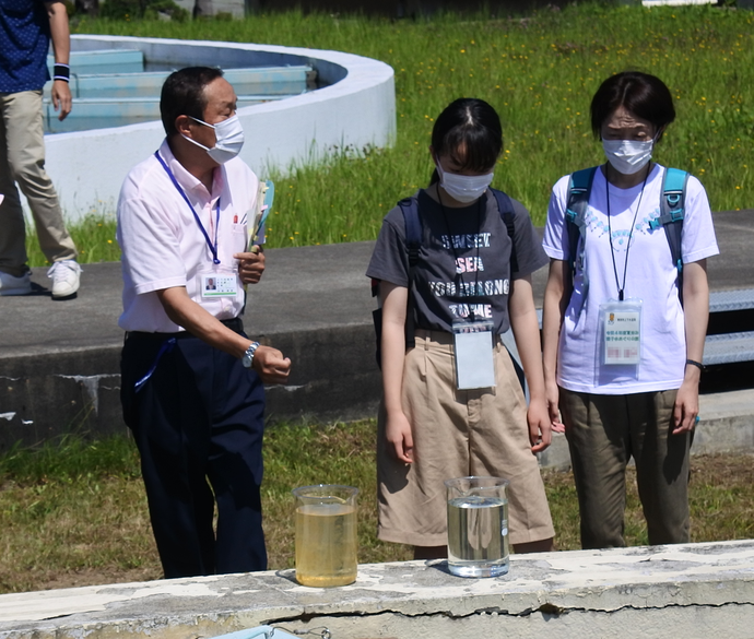 仁井田浄水場高速凝集沈澱池見学の写真