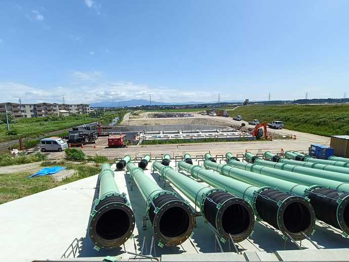 令和7年7月11日時点の工事現場の全景写真