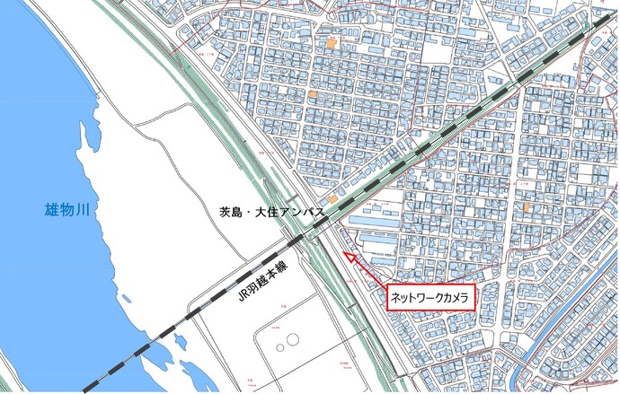 茨島・大住アンパスライブカメラ配置図